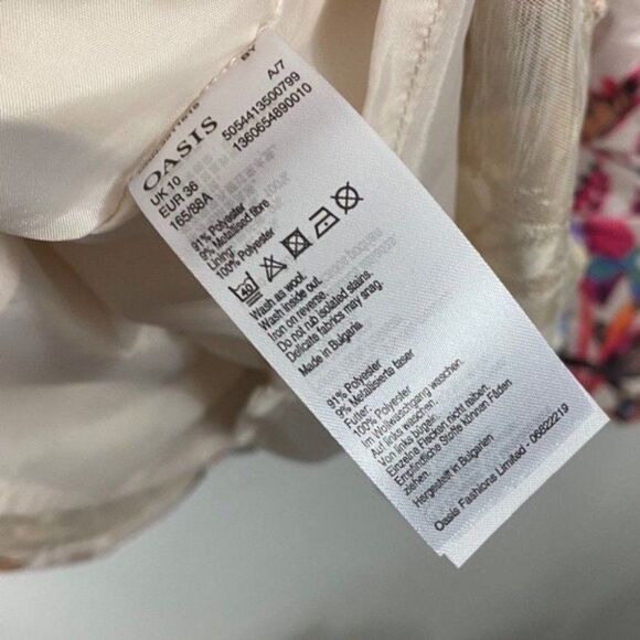 Oasis Floral Ruffle 6 Dress A Line Sleeveless Spring Floral Colorful Party Prom - Picture 8 of 8